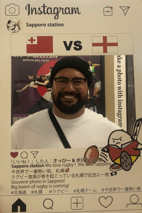 Jayce at rugby world cup Japan